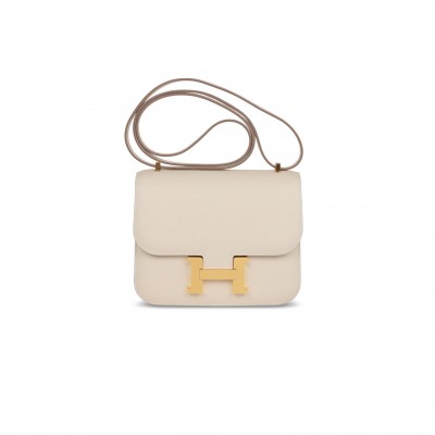 HERMES CONSTANCE 18 CRAIE EPSOM GOLD HARDWARE (18*15*4cm)